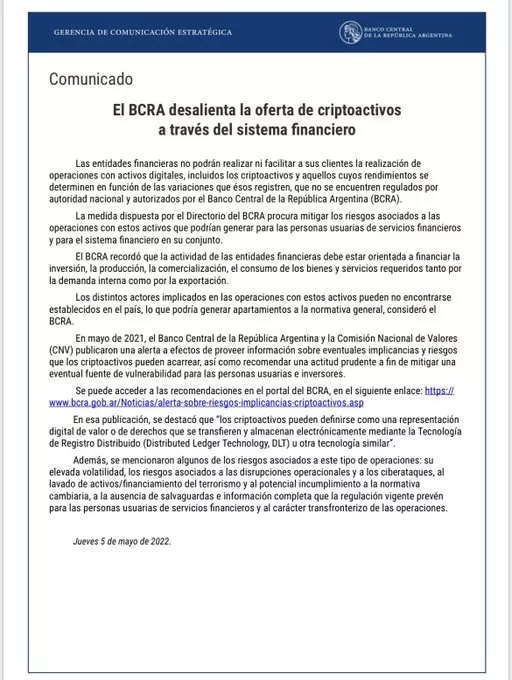 BCRA-COMUNICADO-NO-CRIPTO